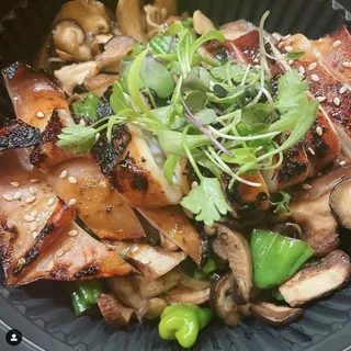 Charcoal grilled whole squid