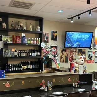 the bar area