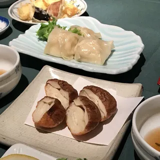 Fried Shiitake Mushroon Stuffed With Fish