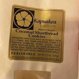 Coconut shortbread cookies