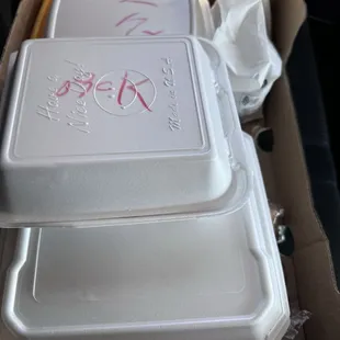 Chicken Chowmein, Chicken Fried Rice, Chicken Chowfun, Broccoli Beef, Orange Chicken and Brandy Chicken Wings.