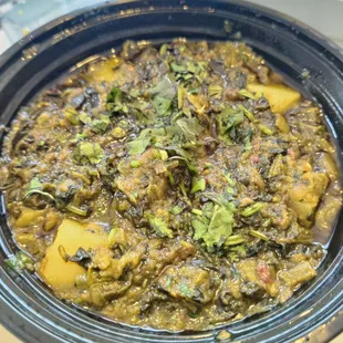 Aaloo/Palak (potato and spinach)