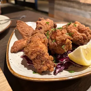 chicken wings and fried chicken, food