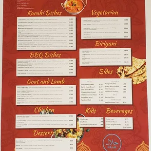 Current menu