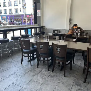 Outside seating from door