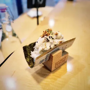 a closeup of the wrap