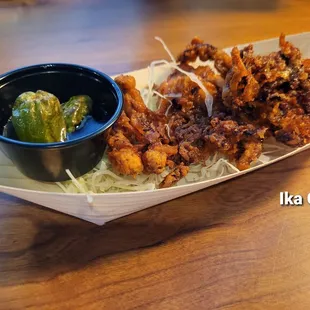 Crispy Fried Squid ~ delicious especially when dipped in the Shishito Pepper Sauce ~