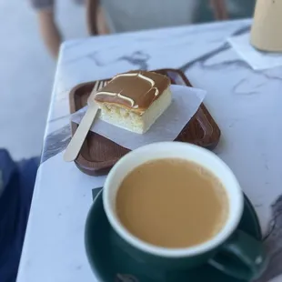 Signature Karak Chai with Ras Malai milk cake