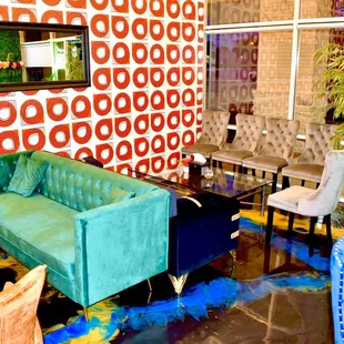 a colorful living room