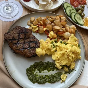 Steak and eggs