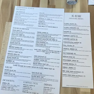 Menu's
