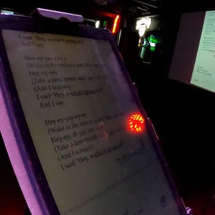 Curated lyric tablet