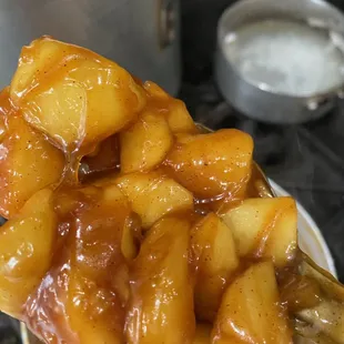 We make our carmel apples for toppings fresh daily