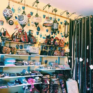 Tons of beautiful rugs and lanterns