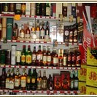 a variety of liquors