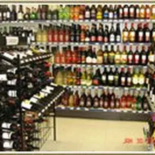 a variety of liquors