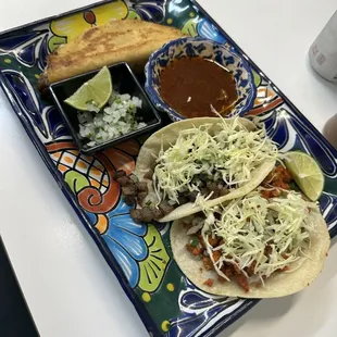 Quesabirria Tacos, Asada Tacos, Adobada Tacos