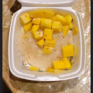 Mango sticky rice.