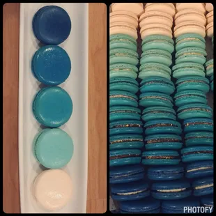 Blue Ombre Macarons for a Nautical Themed Baby Shower