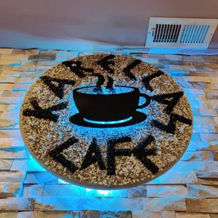 a cake with a smiley face on it