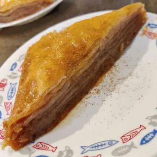 a piece of pastry on a plate