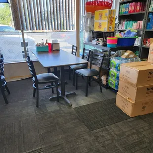 tables and chairs in a store