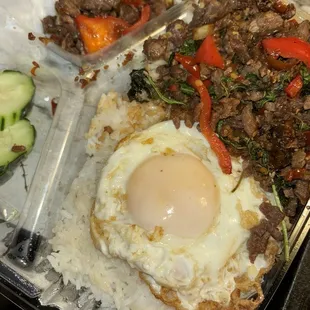 This is the spicy beef Pa ka pow very delicious 10/10