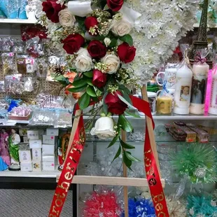 SYMPATHY FLOWER ARRANGEMENTS FOR FUNERAL. SPRAYS, WREATHS, CASKET SPRAYS https://www.facebook.com/KarensBridalandGifts