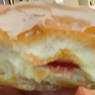 The donut still tasted good just wish they had a normal amount of jelly in it
