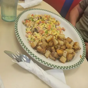 a plate of food on a table