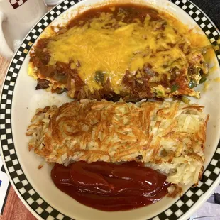 Fajitas omelette W/steak.