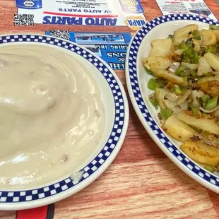 3. One Hot Biscuit and Gravy (not the best) and 11. Hash Browns.