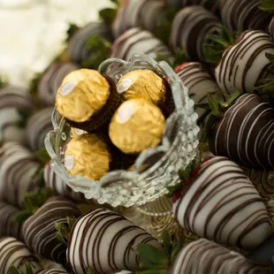 Chocolate Dipped Strawberries with Martell Cordon Bleu inside! I provided her with the liquor