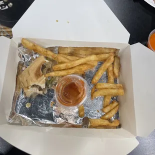 a box of french fries