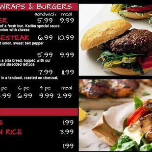 Wraps &amp; burgers.