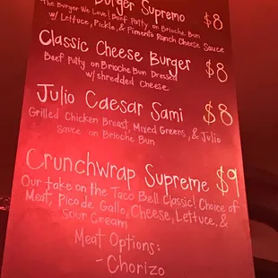 Menu 9/29