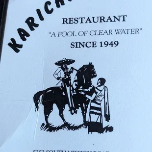 a menu for a restaurant