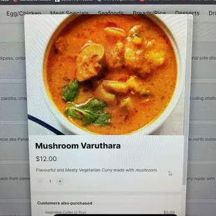 The mushroom stuff....too salty