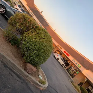 Tucked away in between other stores in a shopping center