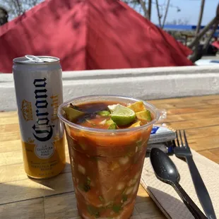 Yummy Campechana and Coronita for lunch