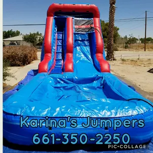 Blue marble waterslide