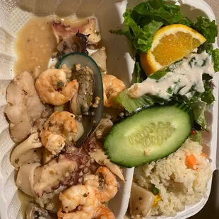 Seafood plate