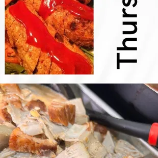 a pan of chicken and vegetables
