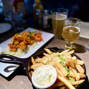 Happy Hour ($10 appetizers, $6 beers)  Double Truffle Fries, 10/10  Boneless Wings buffalo, 7/19