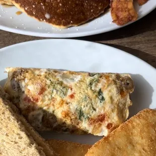 two plates of food