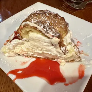 a piece of cake on a plate