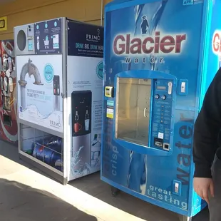 Water machines outside