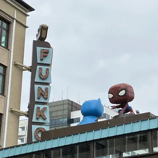 spider - man on top of the building