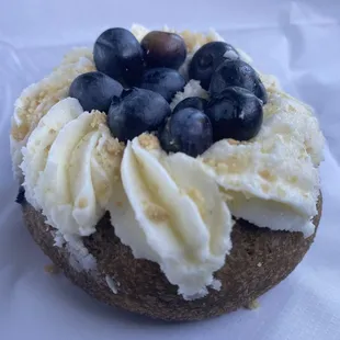 Blueberry cheesecake donut