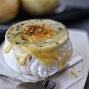 Our Ale &amp; Onion Soup is a staple on our menu at Karl's!